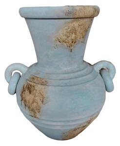 Vase Romimex Turquoise Terracotta 30 x 40 x 35 cm With handles