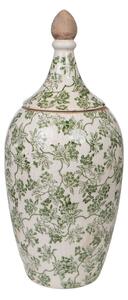 Tibor Romimex Green Beige Porcelain Flowers 19 x 44 x 19 cm