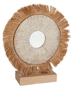 Decorative Figure Romimex Beige Natural 8 x 33 x 29 cm With tassles Disco