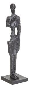 Sculpture Romimex Black Aluminium 9 x 34 x 9 cm Men