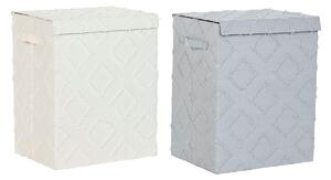 Basket Home ESPRIT Grey Cream 40 x 30 x 50 cm (2 Units)