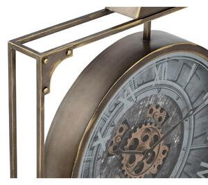 Wall Clock Home ESPRIT Black Golden Crystal Iron 60 x 9 x 80 cm