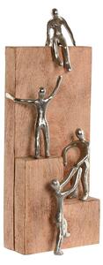 Decorative Figure Home ESPRIT Brown Silver Natural 15 x 10 x 39 cm