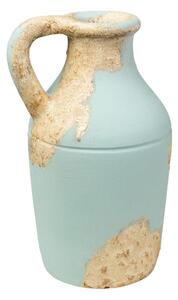 Vase Romimex Turquoise Terracotta 17 x 30 x 13 cm With handle