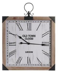 Wall Clock DKD Home Decor White Natural Iron MDF Wood 60 x 4,5 x 75 cm (2 Units)