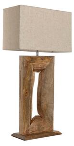 Desk lamp Home ESPRIT Beige Natural Mango wood 50 W 220 V 40 x 20 x 75 cm