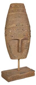 Decorative Figure Romimex Beige Mask 15 x 67 x 30 cm