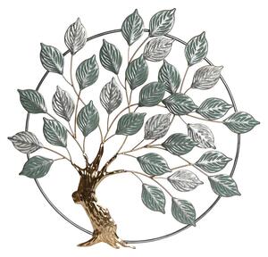 Wall Decoration Home ESPRIT Green Golden Tree Cottage 73 x 4,4 x 73 cm