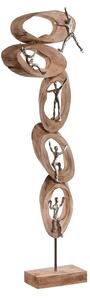 Decorative Figure Home ESPRIT Brown Silver Natural 23 x 9 x 74 cm