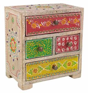 Jewelry box Alexandra House Living Multicolour Natural Mango wood MDF Wood 11 x 20 x 19 cm 5 drawers