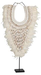 Decorative Figure Romimex White Shell necklace 40 x 60 x 15 cm