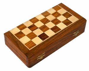 Chess Alexandra House Living Brown Acacia 25 x 4 x 25 cm Magnetic