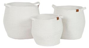 Basket set Home ESPRIT White Modern 34 x 34 x 34 cm (3 Pieces)