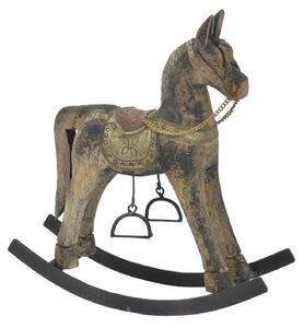 Decorative Figure Home ESPRIT Brown Black Grey Natural Horse 31 x 9 x 34 cm 32 x 9 x 34 cm