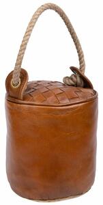 Doorstop Alexandra House Living Cotton Leather 20 x 20 x 20 cm Brown