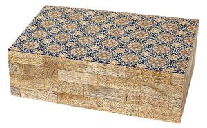 Decorative box Romimex Brown Beige Resin MDF Wood 23 x 8 x 15 cm