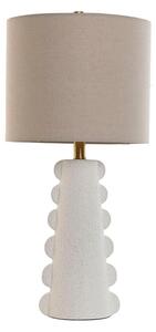 Desk lamp Home ESPRIT White Linen Stoneware 30 x 30 x 64 cm