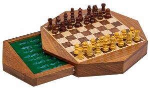 Chess Alexandra House Living Brown Acacia 22 x 5 x 22 cm Magnetic