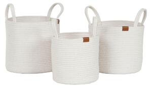 Basket set Home ESPRIT White Modern 30 x 30 x 28 cm (3 Pieces)