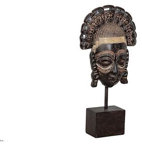 Decorative Figure Romimex Golden African Woman 20 x 39 x 10 cm