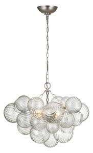 Talia Chandelier Silver, Light, Small, Burnished Silver Leaf - Andrew Martin