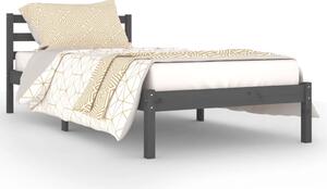 Day Bed Solid Wood Pine 90x200 cm Grey