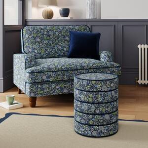 Contrast Piping Storage Footstool, Ditsy Floral