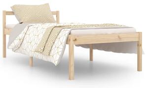 Bed Frame 90x190 cm Single Solid Wood Pine
