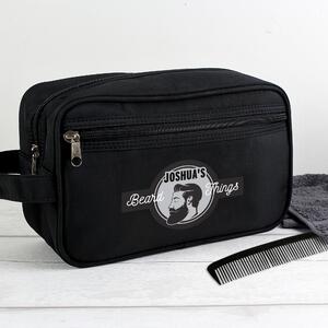 Personalised Beard Things Black Toiletry bag Black