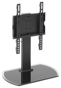 Perth 43'' Universal Swivel Table Top Glass Base TV Stand - Black