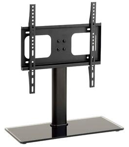 Flanders 55'' Universal Fixed Table Top Glass Base TV Stand - Black