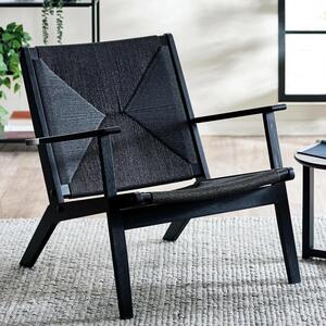 Ivins Rattan Bedroom Chair - Black