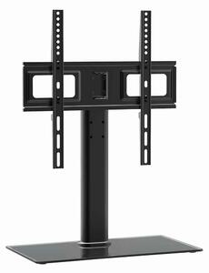Flanders 55'' Universal Swivel Table Top Glass Base TV Stand - Black