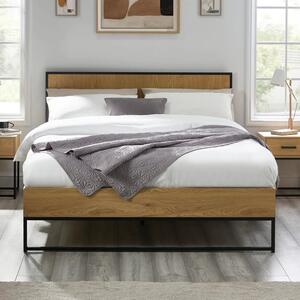 Herriman Wooden Double Bed - Light Oak