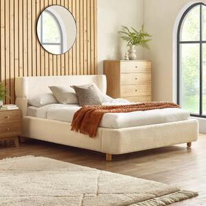 Okotoks Fabric King Size Bed - Beige