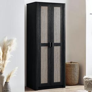 Sumter Wooden Wardrobe With 2 Doors - Black