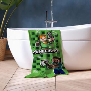 Minecraft Cotton Beach Towel Green