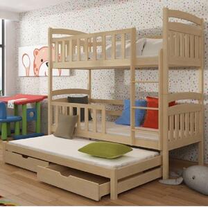 Vernal Wooden Bunk Bed Without Mattress And Trundle In Pine