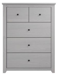 Havanan Wooden Chest Of 5 Drawers In Grey