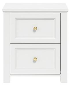 Iowa Wooden Bedside Cabinet With 2 Drawers In White