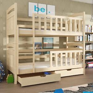 Seguin Wooden Bunk Bed With Bonnell Mattress And Storage In Pine