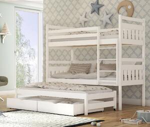 Sarnia Wooden Bunk Bed Without Mattress And Trundle In White