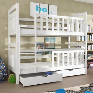 Seguin Wooden Bunk Bed Without Mattress And Storage In White