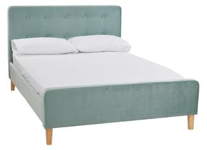 Palmer Velvet Double Bed In Aqua