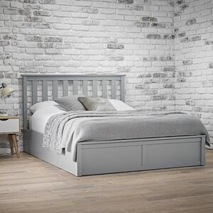 Oliver Wooden Double Bed With Storage In Grey