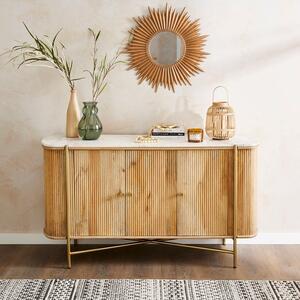 Alina Fluted Large Sideboard, Mango Wood