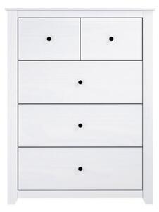 Havanan Wooden Chest Of 5 Drawers In White