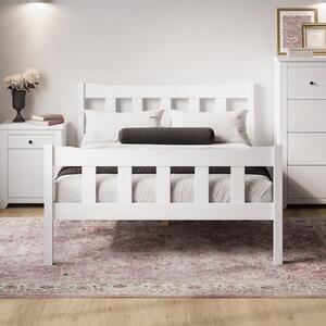 Havanan Wooden Double Bed In White