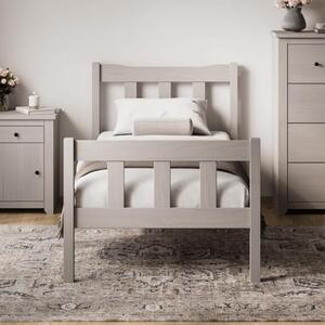 Havanan Wooden Single Bed In Grey