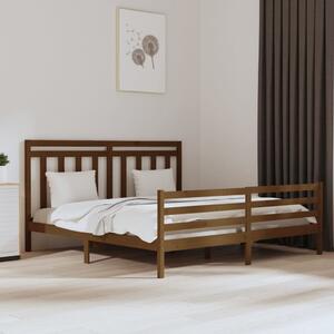 Bed Frame Honey Brown Solid Wood 180x200 cm Super King Size